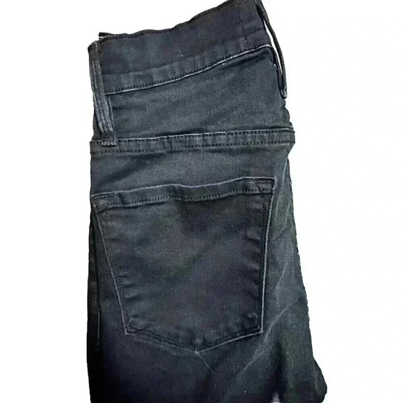 Frame Ali High Rise Cigarette Noir Black Jeans Pants Size 25 - Picture 5 of 7